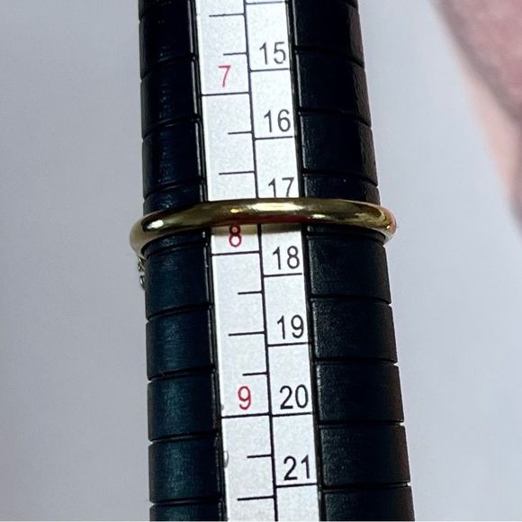 Vintage Australian crystal Sz 7.75 18K electroplated ring - Picture 5 of 13